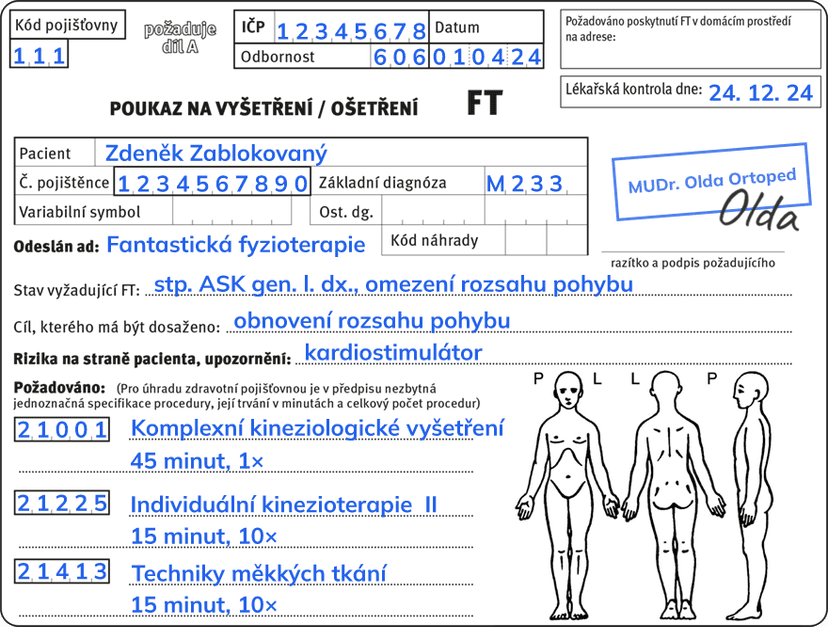 FT poukaz vyplněný